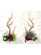 M.L. Kids Reindeer Light Up Antlers Hair Clips {Red Flower}