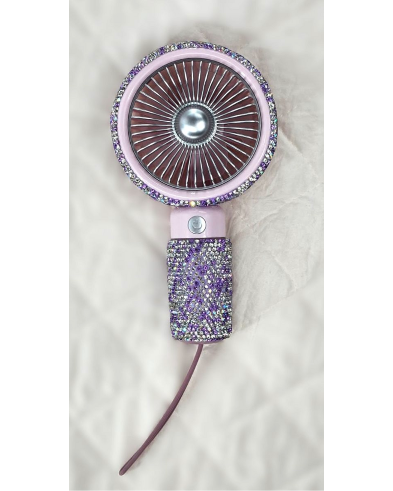 M.L. Kids Personal Rechargeable Bling Hand Fan {3 Color Options}
