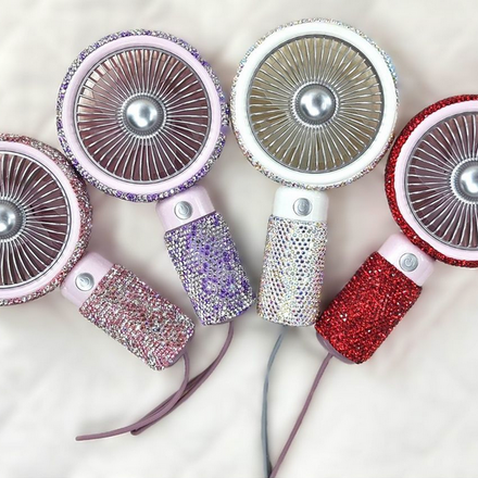 M.L. Kids Personal Rechargeable Bling Hand Fan {3 Color Options}
