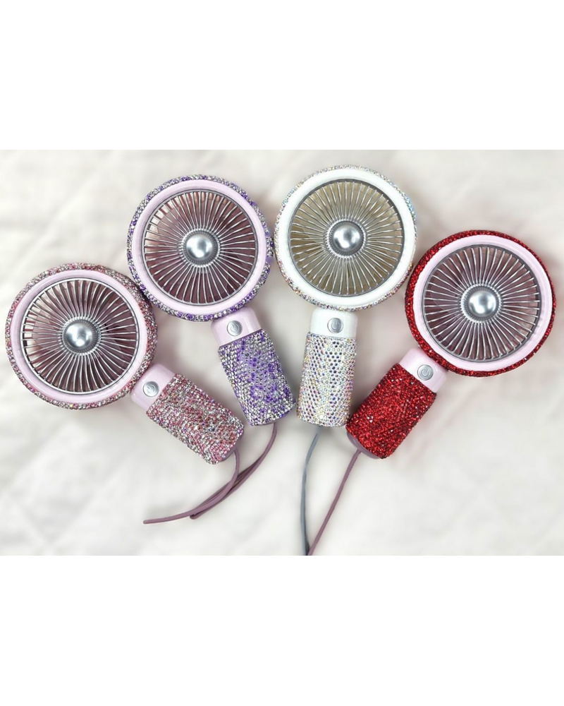 M.L. Kids Personal Rechargeable Bling Hand Fan {3 Color Options}