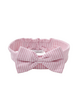 Stripes Bow Headband {White/Pink} One Size