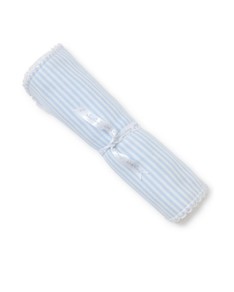 Simple Stripes Burp {Light Blue/White}