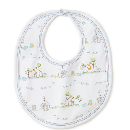 Noah's Print Bib {Light Blue}