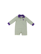 Cypress Row Throw Me Something Mister Boys Romper {Mardi Gras}