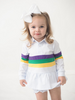 Cypress Row Mardi Gras Rugby Bubble Short Set {Wht/Grn/Ywl}
