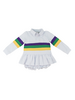 Cypress Row Mardi Gras Rugby Bubble Short Set {Wht/Grn/Ywl}