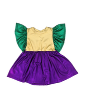 M.L. Kids Metallic Block Dress {Mardi Gras}