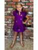 M.L. Kids MD005 Ruffle Dress w/ Sequin Stars {Purple}