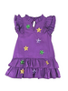 M.L. Kids MD005 Ruffle Dress w/ Sequin Stars {Purple}