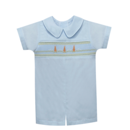 Remember Nguyen Hop To It Thomas Romper {Lt. Blue}