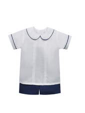 Remember Nguyen Madison Short Set {Wht/Nvy}