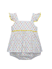 Baby Sen by Remember Nguyen Tiny Tulips Clementine Bloomer Set {Multi}