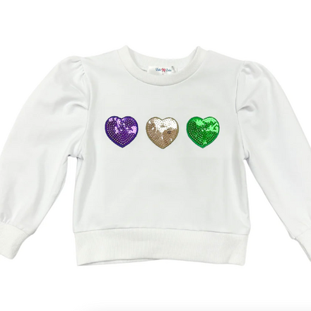 Mardi Gras Sequin Heart Shirt