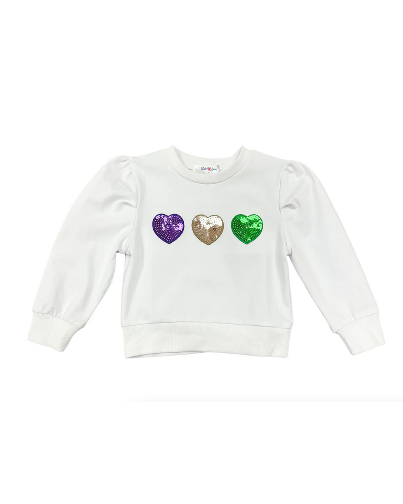 Mardi Gras Sequin Heart Shirt