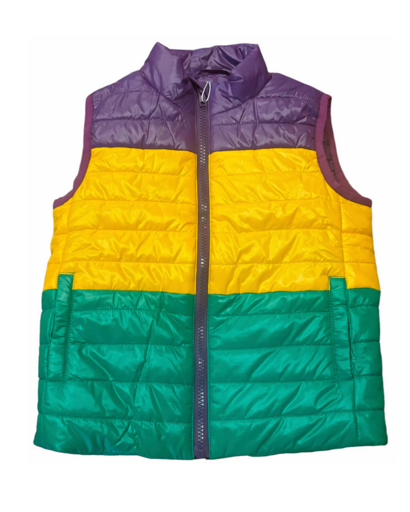Mardi Gras Quilted Vest {Adult}