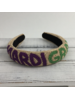 SongLily Beaded Mardi Gras word HB {Gold}