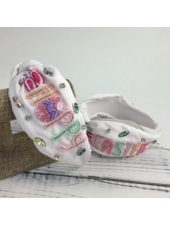 SongLily Happy Easter Bead and Stone Headband {White}