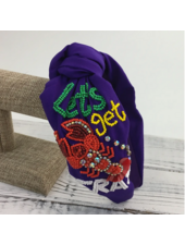 SongLily Let's Get Cray Crawfish Mardi Gras knot headband {Purple}