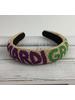 SongLily Beaded Mardi Gras Headband {Gold}