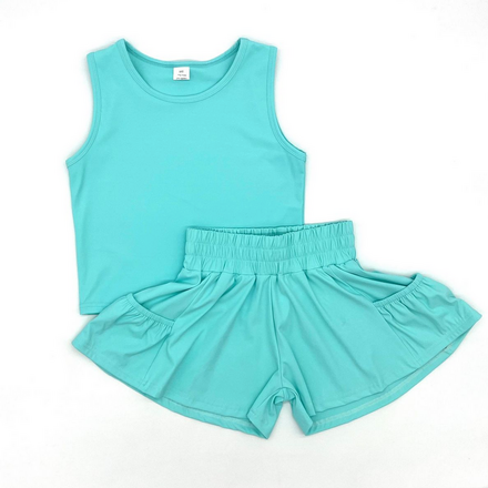 Blended Spirits Athletic Pocket Shorts Set {Mint} S26
