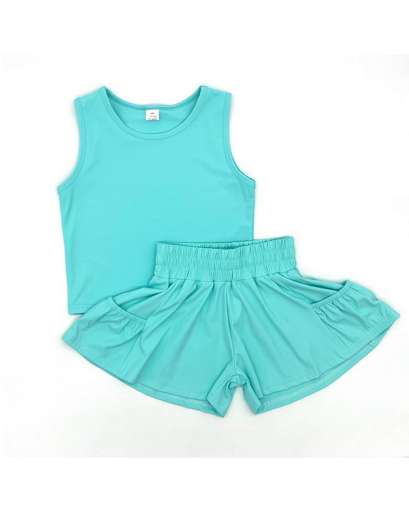 Blended Spirits Athletic Pocket Shorts Set {Mint} S26