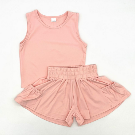 Blended Spirits Athletic Pocket Shorts Set {Pink} S26