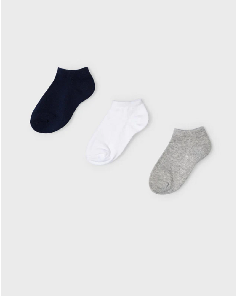 Mayoral 3Pc Ankle Sock Set {Nvy/Wht/Gray}