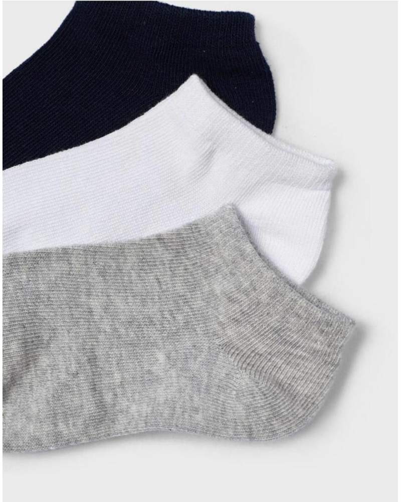 Mayoral 3Pc Ankle Sock Set {Nvy/Wht/Gray}