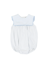 Cypress Row 254109S Classic Blue Dot Boy Bib Bubble {White} S26