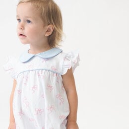 Cypress Row 268421F Bowtiful Penelope Prep Bubble {White/Pink/Lt. Blue} S26