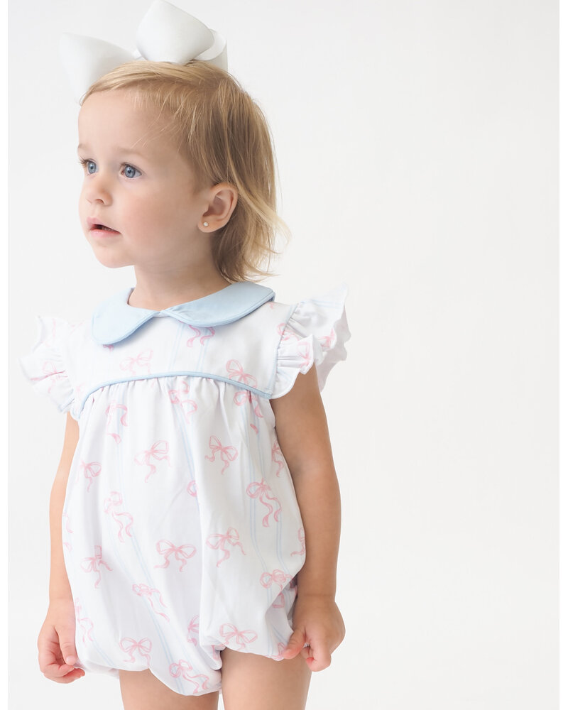 Cypress Row 268421F Bowtiful Penelope Prep Bubble {White/Pink/Lt. Blue} S26