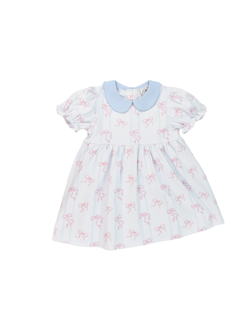 Cypress Row Bowtiful Collins Classic Dress {White/Pink/Lt. Blue}