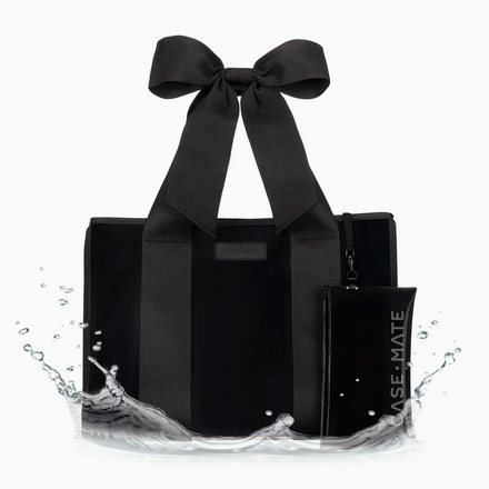 Case-Mate Case-Mate Midnight Black Bow Jelly Tote Bag {Black}