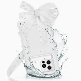 Case-Mate Case-Mate Ivory Pearl Bow Waterproof Floating Pouch {Ivory}