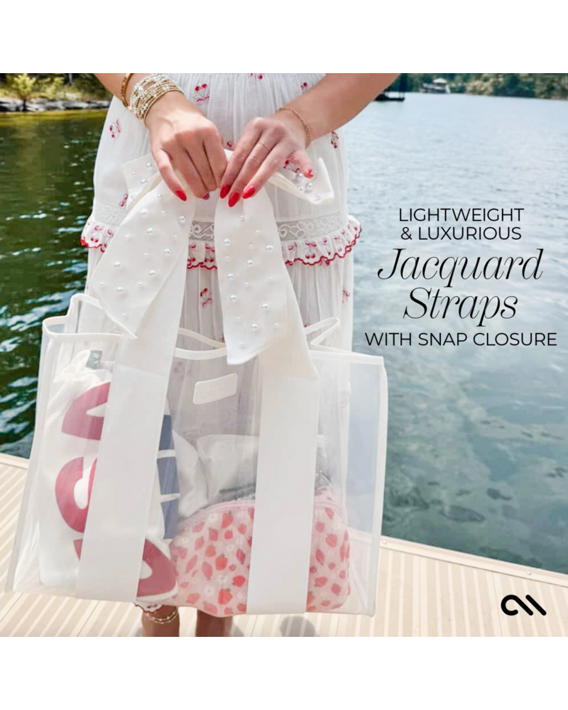 Case-Mate Ivory Pearl Bow Jelly Totebag {Ivory}