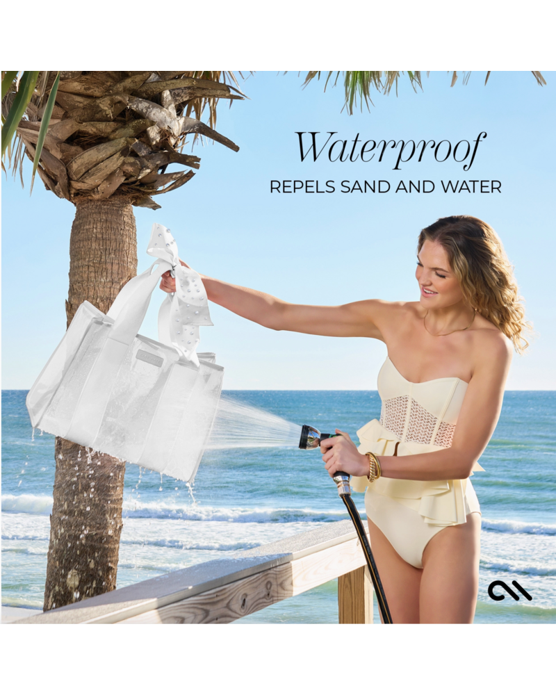 Case-Mate Ivory Pearl Bow Jelly Totebag {Ivory}