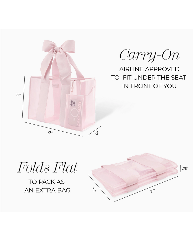 Case-Mate Ballet Pink Bow Jelly Totebag {Pink}