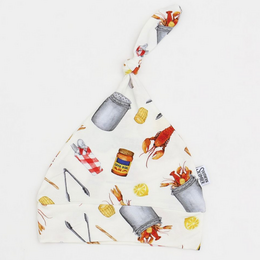 Southern Slumber Crawfish Boil Bamboo Knotted Hat {Wht/Red/Ywl}