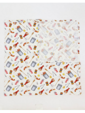 Southern Slumber Crawfish Boil Bamboo Swaddle Blanket {Wht/Red/Ywl}