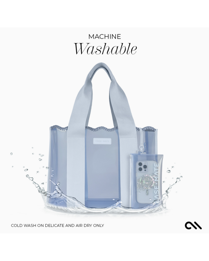 Case-Mate Carolina Blue Crochet Wave Jelly Totebag {Blue}