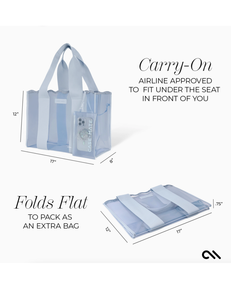 Case-Mate Carolina Blue Crochet Wave Jelly Totebag {Blue}