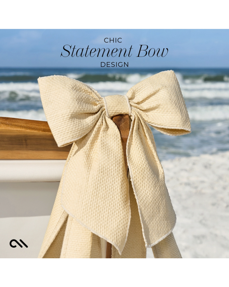 Case-Mate Ecru Raffia Bow Jelly Totebag {Ecru}