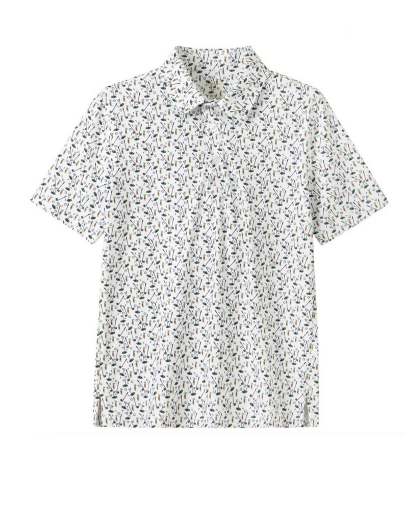 Meripex On The Green Dry Fit Polo Shirts {White}