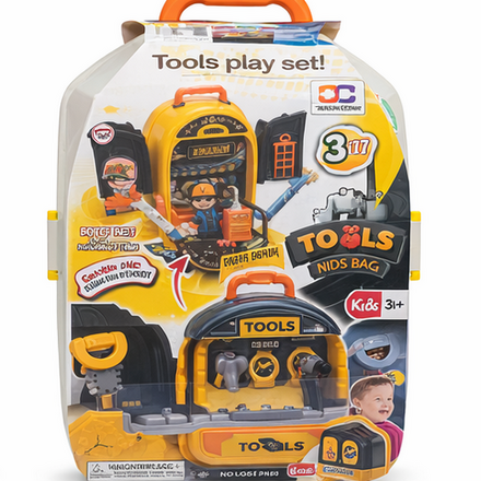 Haute Socks 3 in 1 Play Set Backpack Suitcase {Tools}