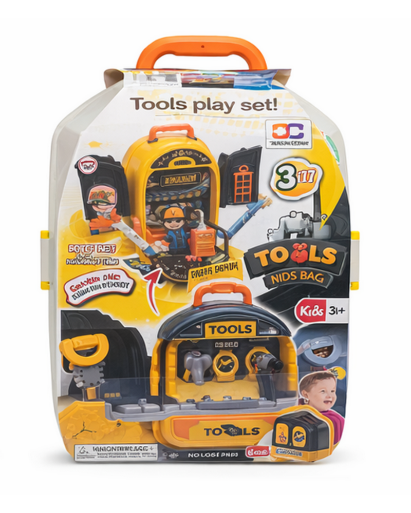 Haute Socks 3 in 1 Play Set Backpack Suitcase {Tools}