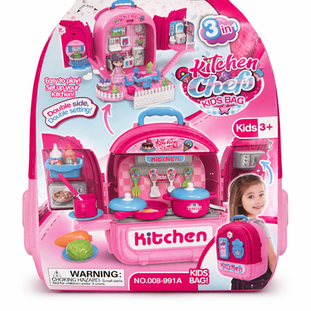 Haute Socks 3 in 1 Play Set Backpack Play Set {Kitchen}