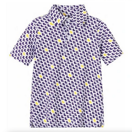Meripex LA Polo Shirt {Purple/Gold}