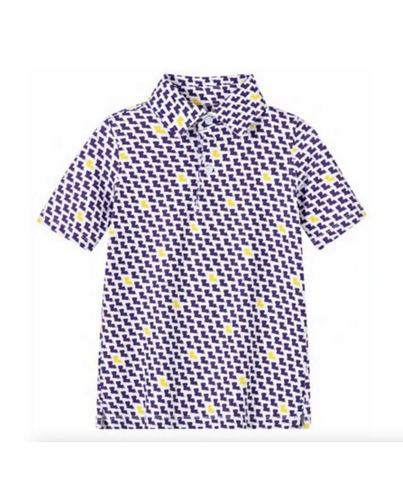 Meripex LA Polo Shirt {Purple/Gold}
