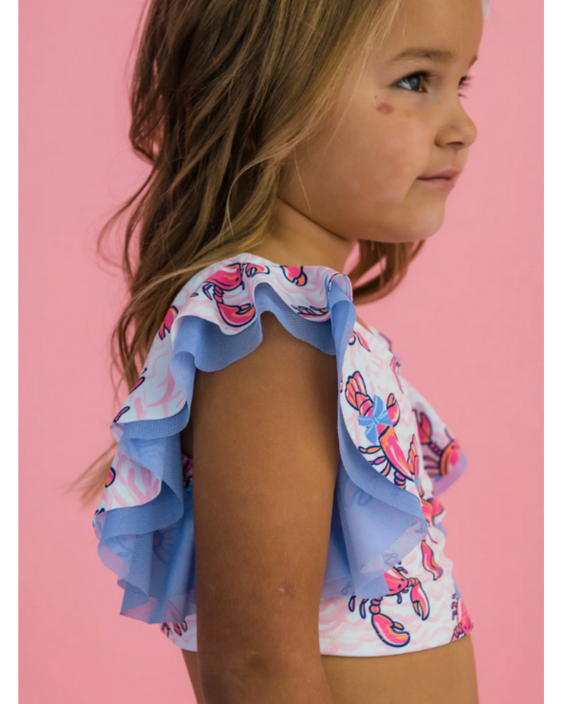 Ruffle Butts Lobster Lagoon Butterfly Tankini 2Pc Swimsuit