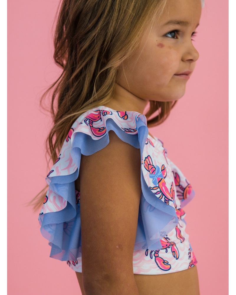 Ruffle Butts Lobster Lagoon Butterfly Tankini 2Pc Swimsuit